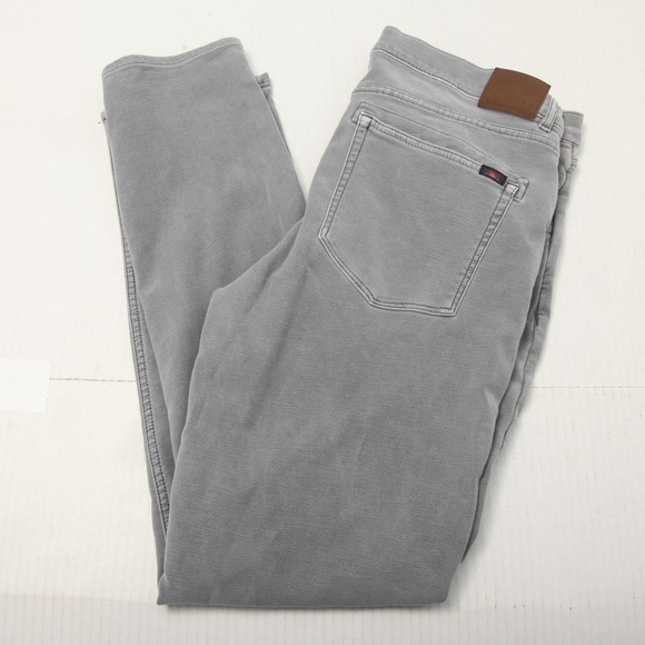 Faherty Pants Mens 36x31 Gray Stretch Terry 5 Pocket Chino Regular MBC0020-SLT